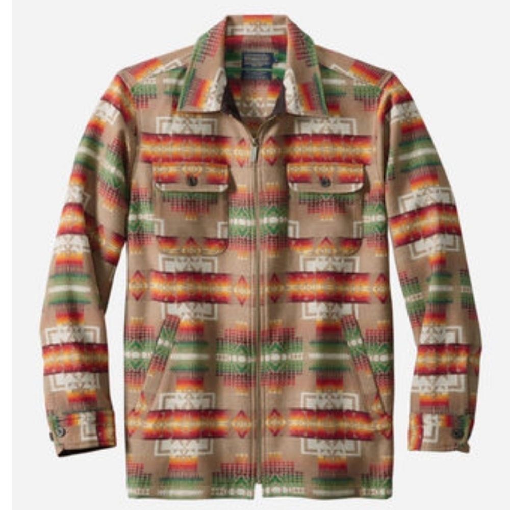 PENDLETON CHIEF JOSEPH PATTERN 100% VIRGIN WOOL FULL ZIP COAT NWT SMALL